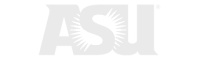 ASU logo with sunburst on black background